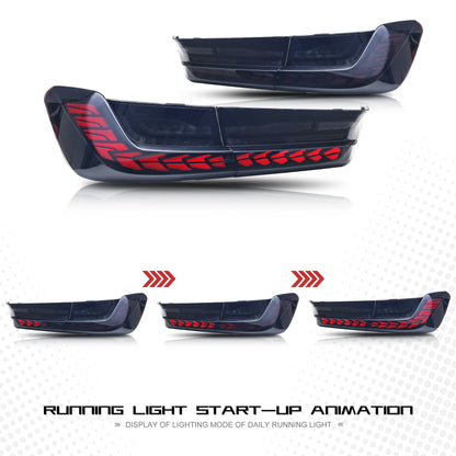 LED GTS Tail Lights for BMW 3-Series G20 G80 M3 Saloon 2019-2024 Start-up Animation Sequential Turn Signal Rear Lamps Assembly