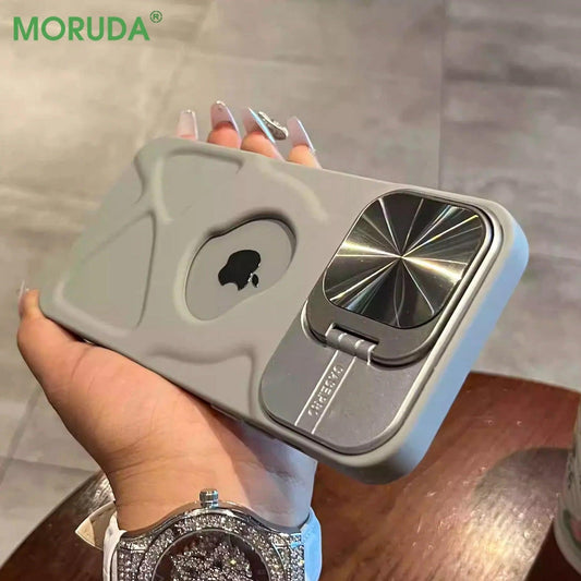 Magnetic Logo Stand TPU Case for iPhone 17–12 Series