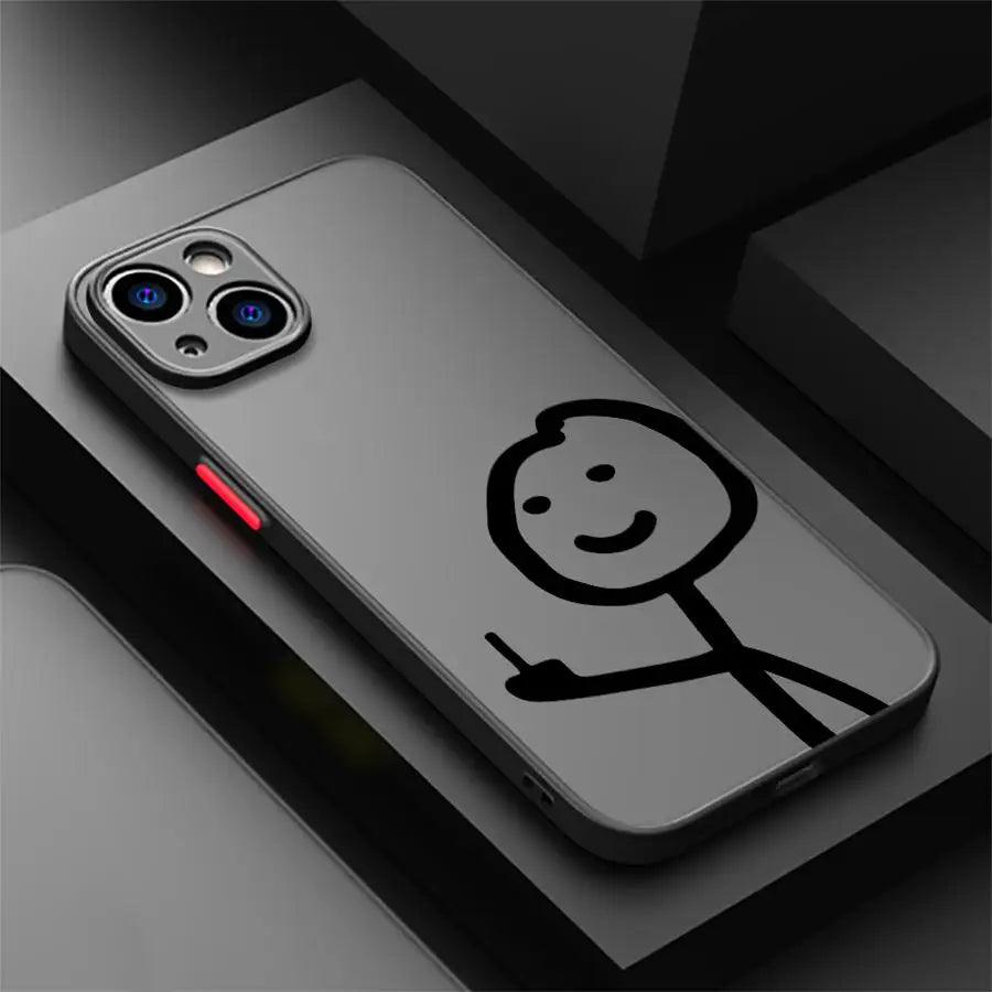 iPhone Cartoon Matchman Silicone Case