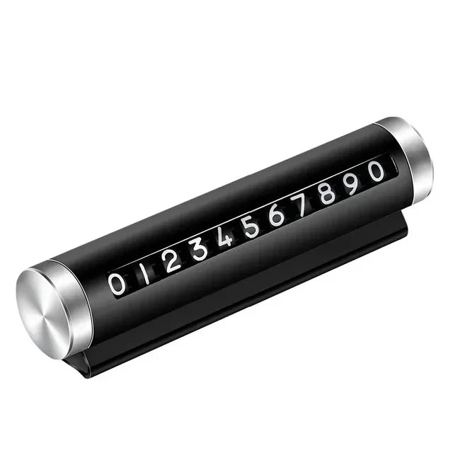 Metal Car Temporary Parking Card Universal Rotate Phone Number Plate Aluminum Stickers Park Stop in Car-styling Auto Accessories