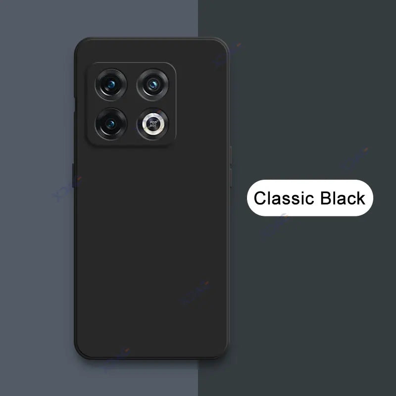 Luxury Cover for OnePlus 10 Pro OnePlus10Pro 5G Square Liquid Silicone Phone Case One Plus OnePlus10 10Pro Double Liner Soft Bag