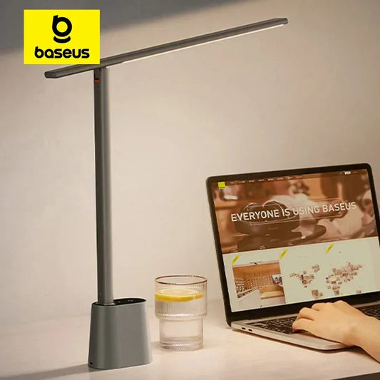 Baseus LED Desk Lamp Eye Protection Study Dimmable Office Light Foldable Table Lamp Smart Adaptive Brightness Bedside Read Lamp - Urbizia