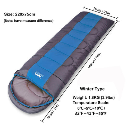 Desert&Fox Camping Sleeping Bag Lightweight 4 Season Warm & Cold Envelope Backpacking Sleeping Bag for Outdoor Traveling Hiking