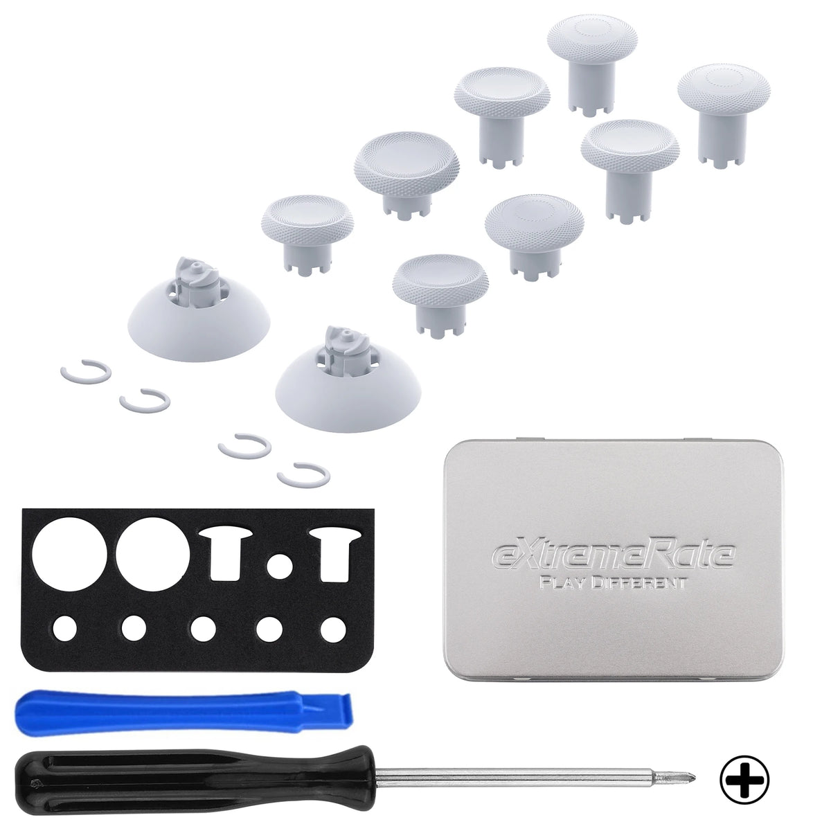 eXtremeRate ThumbsGear V3 Interchangeable Ergonomic Thumbsticks for ps5/EDGE Controller, Replacement Analog Thumb Sticks for ps4