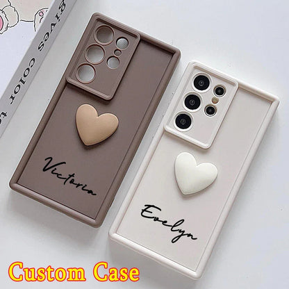 Customized 3D Love Heart Soft Case for Samsung Galaxy