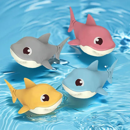 Cartoon Shark Baby Water Play Toy – Wind-Up Bath & Beach Fun - Urbizia