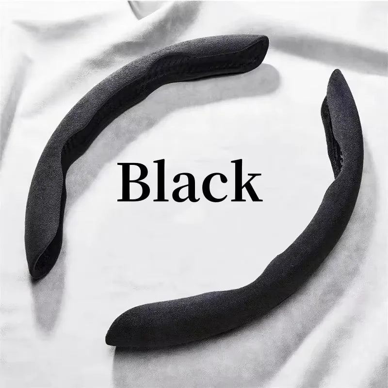 2026 2/3PCS Suede Universal 38CM Car Steering Wheel Booster Cover Non-Slip Auto Interior Steer Protector Decoration Accessories