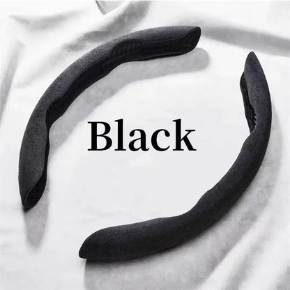 2026 2/3PCS Suede Universal 38CM Car Steering Wheel Booster Cover Non-Slip Auto Interior Steer Protector Decoration Accessories