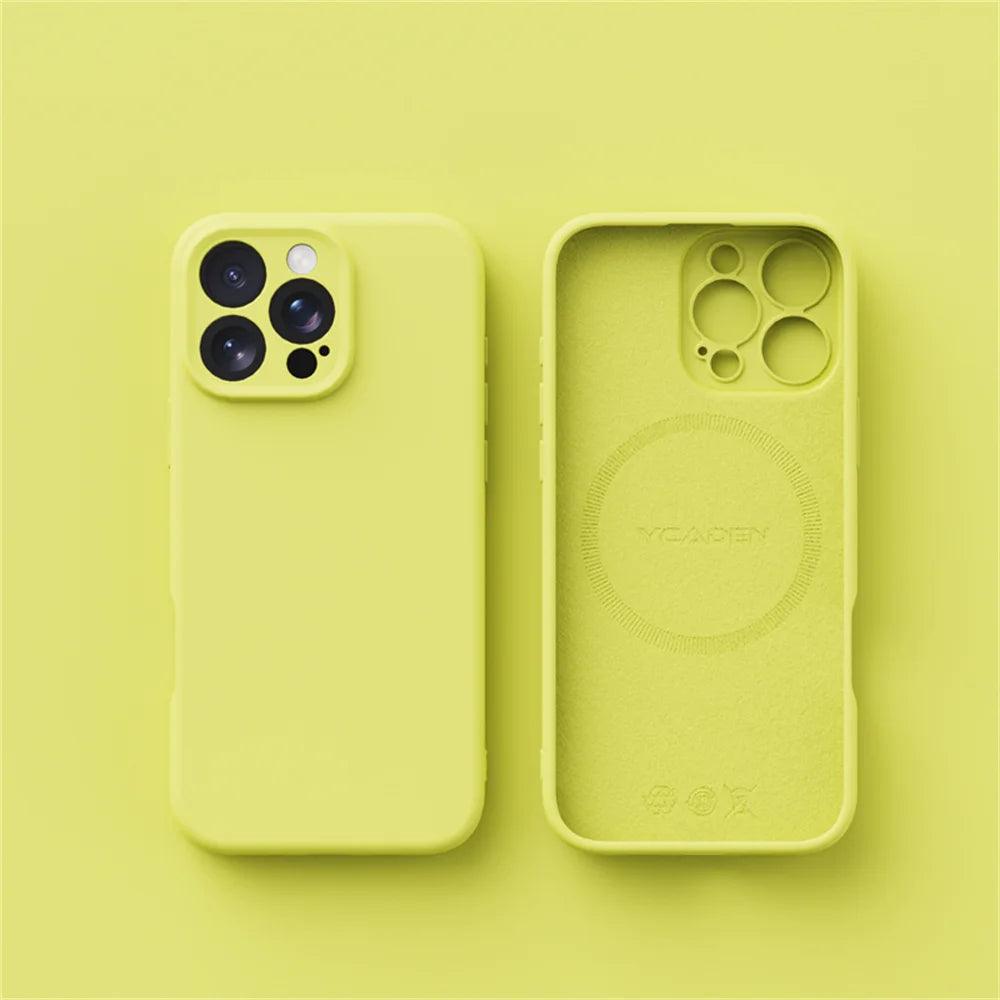 Luxury Liquid Silicone MagSafe Case for iPhone 17–11 Series
