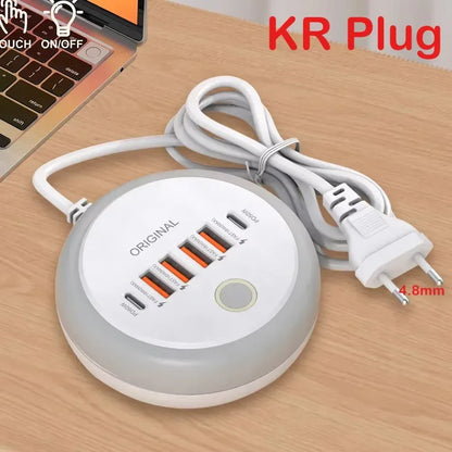50W USB Charger Multi Ports Power Strip Socket Fast Charging Travel Charger For iPhone Samsung Xiaomi Quick Charge Phone Adapter - Urbizia