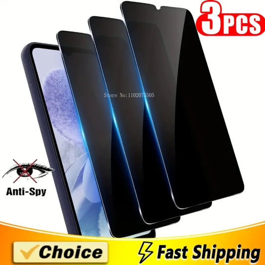 Anti-Spy Privacy Tempered Glass 3-Pack Samsung A Series