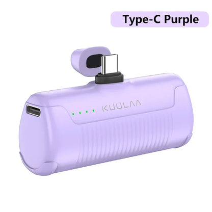 KUULAA Mini Power Bank 4500mAh PowerBank Portable Charger For iPhone 15 14 13 12 Pro Max Externe Batterie For Samsung/Xiaomi