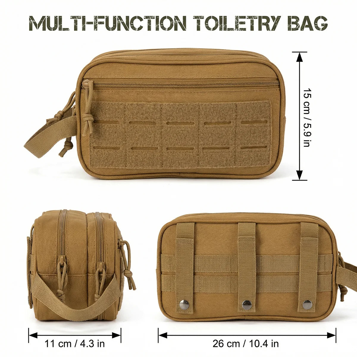 Tactical Travel Toiletry Bag For Men Women Outdoor Hygiene Organizer Bag Molle Attachment Tool Pouches Hanging Small Dopp Kit Mens Shaving Kit Shower Bag For Camping Fishing Hiking Gym Multi Purpose Outdoor Wash Gear Storage