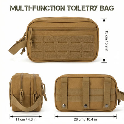 Tactical Travel Toiletry Bag For Men Women Outdoor Hygiene Organizer Bag Molle Attachment Tool Pouches Hanging Small Dopp Kit Mens Shaving Kit Shower Bag For Camping Fishing Hiking Gym Multi Purpose Outdoor Wash Gear Storage
