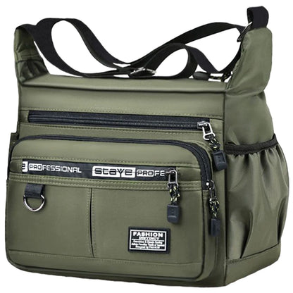 Men Business Crossbody Bag With Multi Layer Pockets Adjustable Shoulder Strap For Work Travel Professional Style