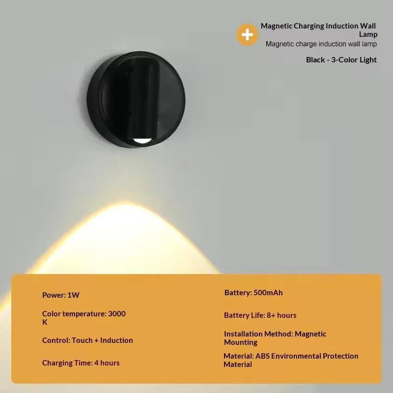 Magnetic USB Rechargeable LED Cordless Wall Light with Touch Switch