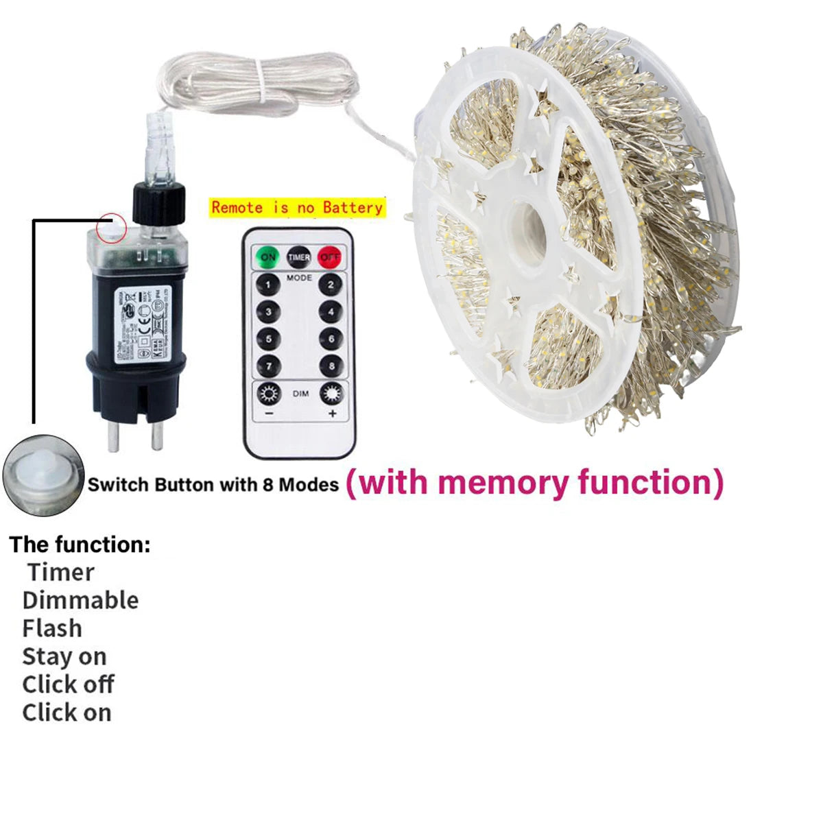 Cluster Firecracker String Lights – 6M to 50M LED Fairy Garland