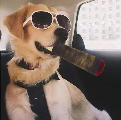 Funny Interactive Dog Toys - Cigar Design Plush Squeaky Pet Toys Grinding Teeth Creative Chew Toy For Small Medium Dog - Urbizia