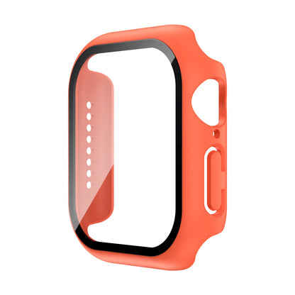 Tempered Glass+Case For Apple Watch 38mm 40mm 41mm 42mm 44mm 45mm 46mm Screen Protector Protective Cover iWatch 10 8 7 9 6 SE 5