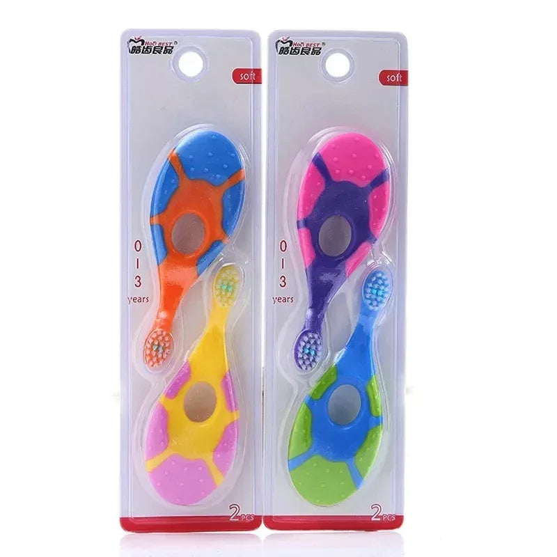 2PCS KidsToothbrush Children With Soft Bristles BPA-Free Toddler Toothbrush Training Deciduous Teeth Toothbrush - Urbizia