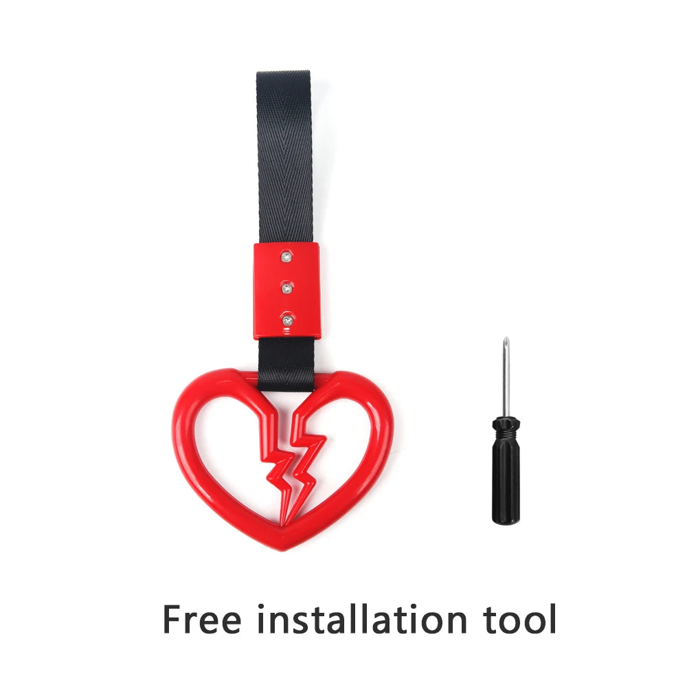 JDM Auto Accessories Cat Tsurikawa Ring Handle Hand Strap Loops Bumper Bus Car Drift Charm Warning Tag