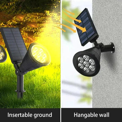 Solar Spotlight Outdoor Waterproof Spotlight with Adjustable Brightness Suitable for Garden Backyard Lane Courtyard Decoration
