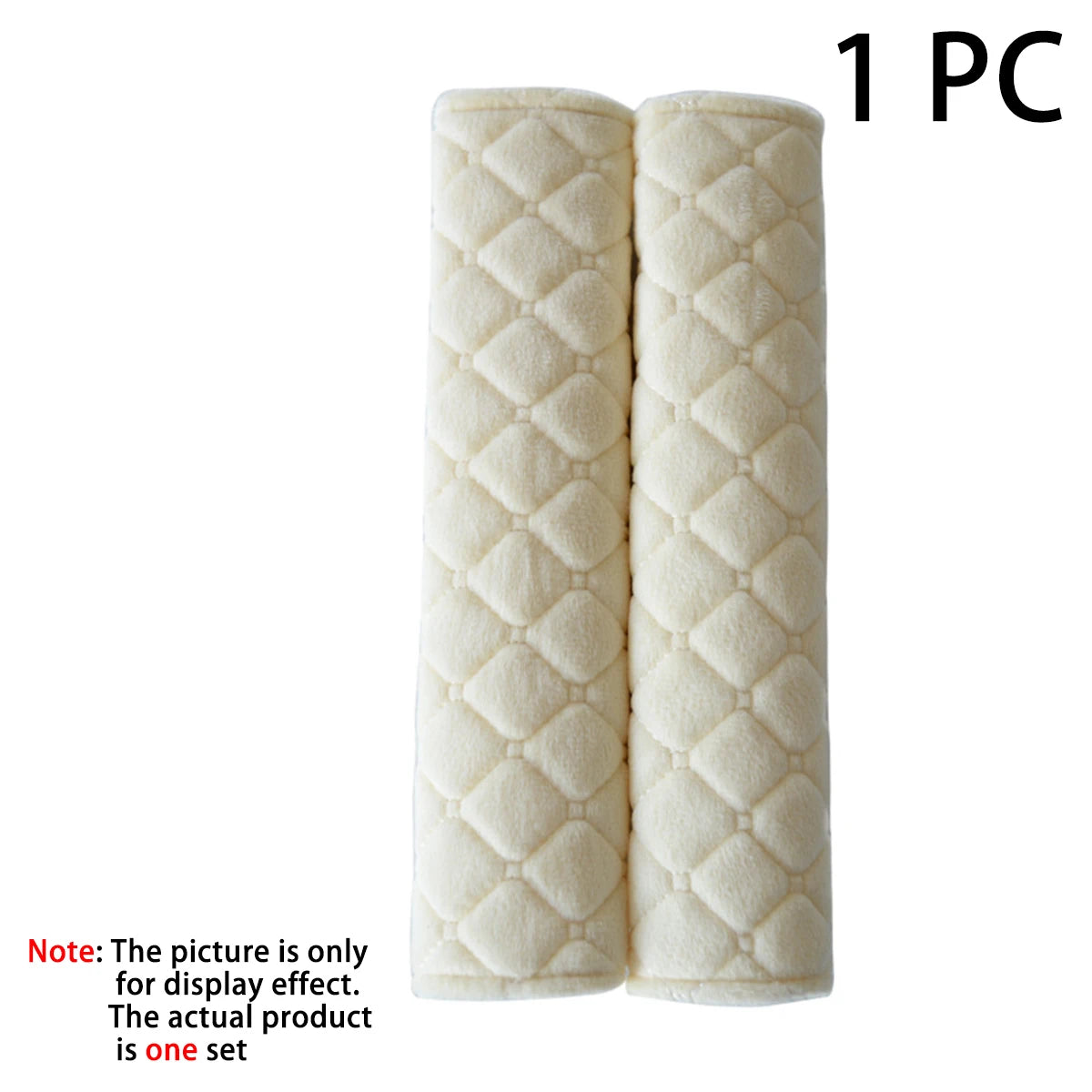 1 PC, Short plush shoulder guard for car seat belts, solid color, comfortable and extended shoulder guard