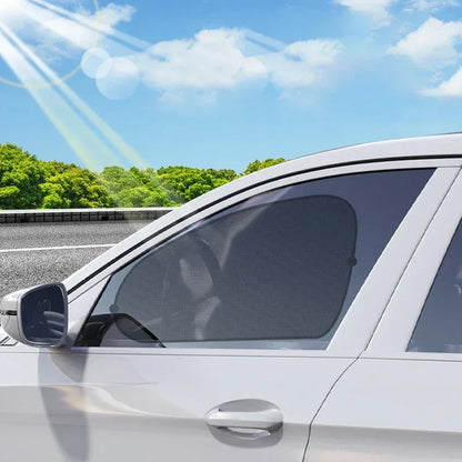 SEAMETAL Car Sun Shade Side Window Curtain Front Rear Window Sunshade Summer UV Blocking Suction Cup Car Sun Protection Curtains - Urbizia