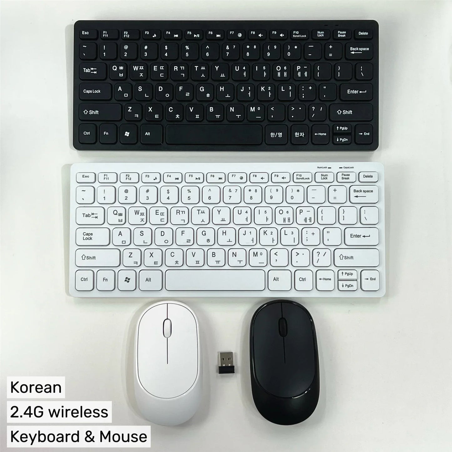 Korean 2.4G Wireless Keyboard and Mouse/Keyboard only Protable Mini Keyboard Mouse Combo Set For Notebook Laptop Desktop PC