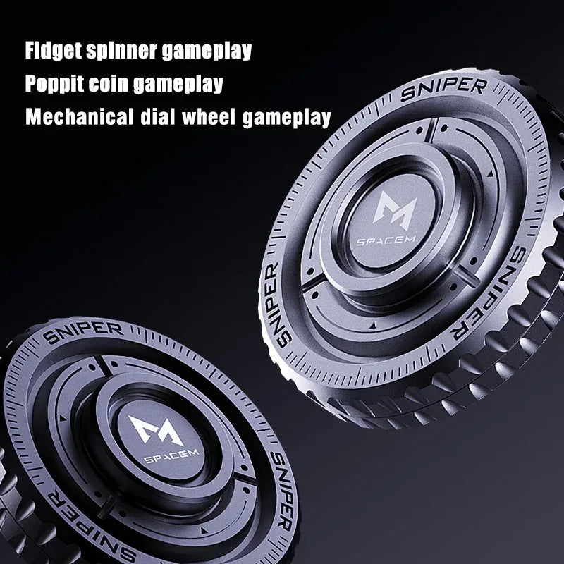 3in1 EDC Metal Pushing Card Hand Spinner Coin Adults Creative Anti-stress Fidget Toys 2024 New Stress Reliever Fidget Spinner