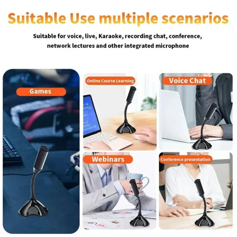 USB Condenser Microphone with Stand for PC Gaming & Streaming
