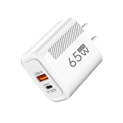 65W GaN USB PD Fast Charger Plug Type C Quick Charge 3.0 Phone Wall Adapter Portable Travel Charger For iPhone 16 Xiaomi Samsung