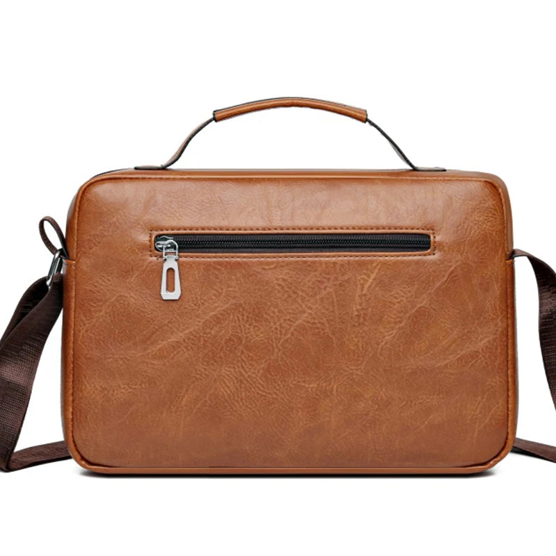 Retro Men's Faux Leather Crossbody Satchel Bag