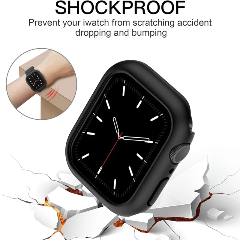 Case for Apple Watch 45mm 41mm 40mm 44mm 42mm 46mm Protective Cover Matte Hard PC Bumper Frame No Glass iWatch 10 SE 9 8 7 6 5 4