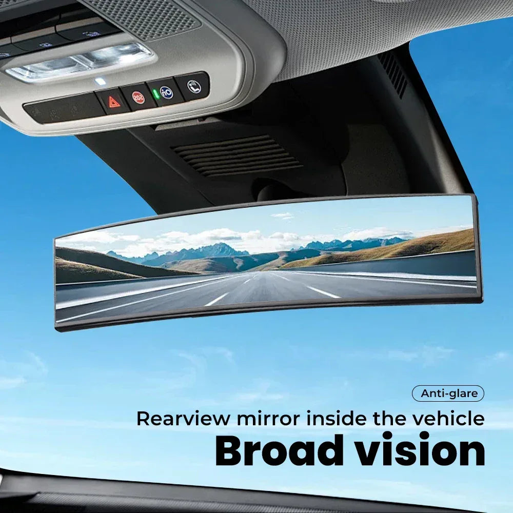 Car Baby Mirrors Interior Rear View Mirror Wide Angle Convex Rearview Mirror Anti Glare Large Vision Panoramic Auxiliary Monito - Urbizia