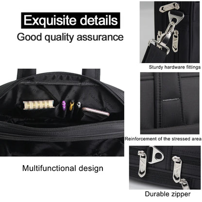 Large Capacity Briefcase Bag Men Business Bag 17 15.6 14 inch Laptop Bag Shoulder Bags Canvas Handbags Messenger Work Tote Bag