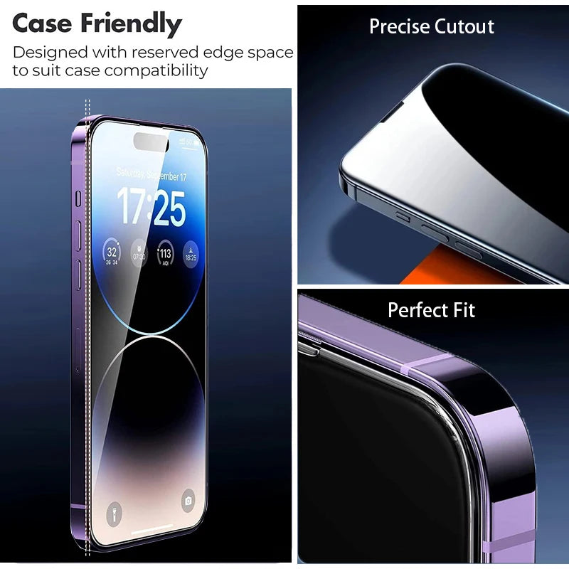 1-5Pcs Tempered Glass For iPhone 14 13 12 11 16 15 Pro Max Screen Protector For iPhone 6 6S 7 8 SE X XS XR Protective Glass Film
