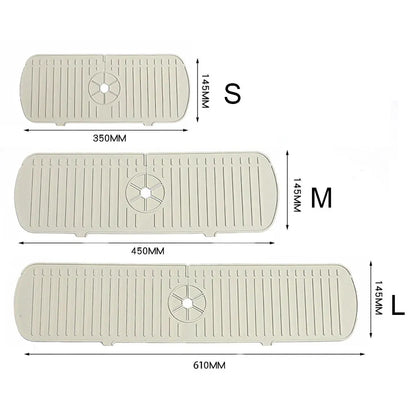Silicone Drainage Pad Bathroom Kitchen Faucet Drip Mat Wash Basin Sink Splash Proof Draining Pad Table Heat Insulation Protector