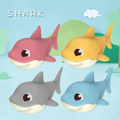 Cartoon Shark Baby Water Play Toy – Wind-Up Bath & Beach Fun - Urbizia