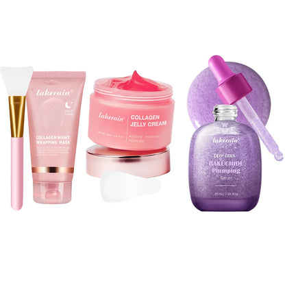 Collagen Jelly Cream Hydrolyzed Collagen Overnight Facial Mask Wrapping Peel-Off Mask Hydrating Firming Moisturizing SkinCare