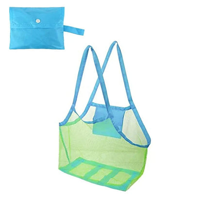 Kids Portable Beach Bag Anti-Sand Waterproof Toy Storage Net Large Capacity Mesh Travel Towel Outdoor Bag