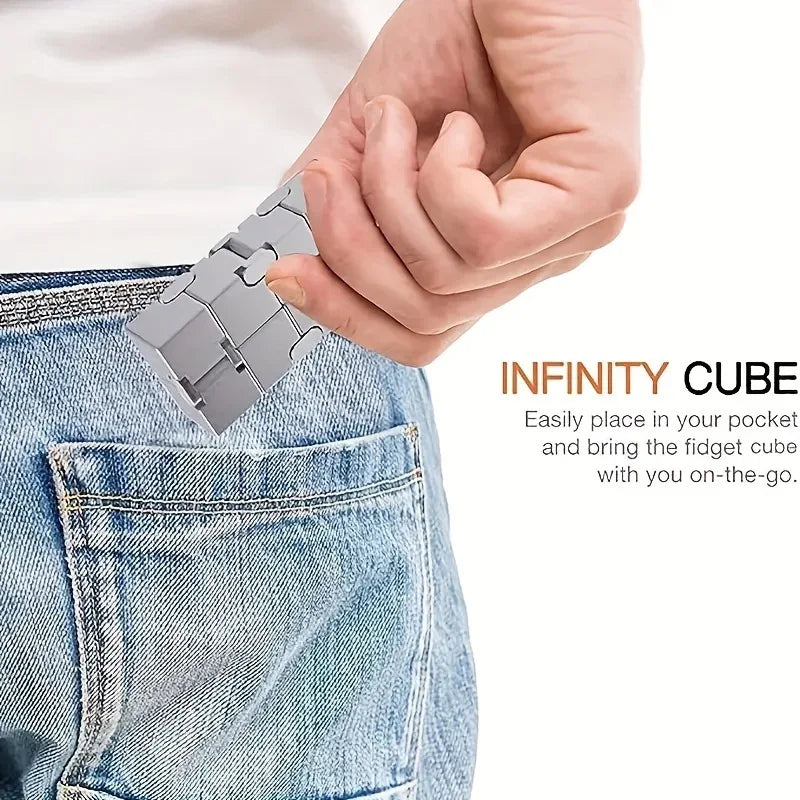 Infinity Cube Sensory Fidget Toy, EDC Fidgeting Game for Kids and Adults, Cool Mini Gadget Best for Stress and Anxiety Relief