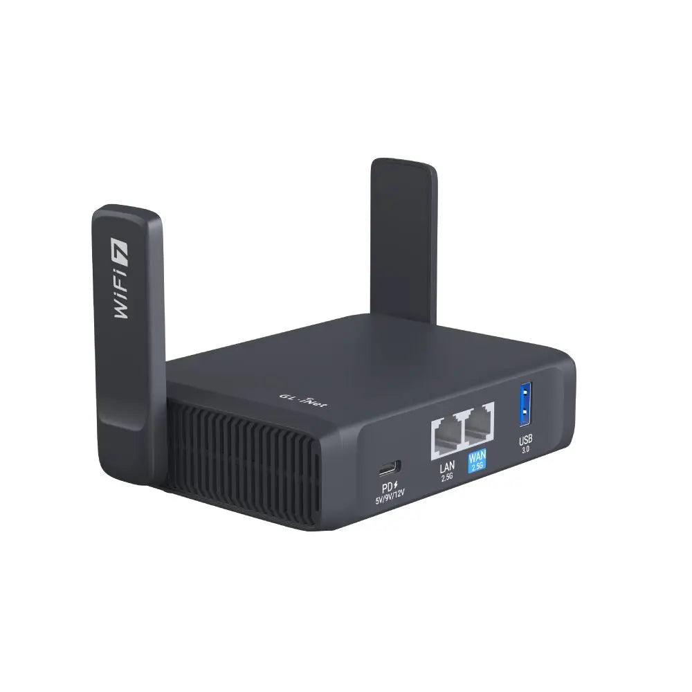 GL.iNet GL-BE3600( Slate 7) Wi-Fi 7 Router, Dual 2.5G Ports, Touch Screen, 3570Mbps Gaming Hotspot, VPN for Public & Hotel