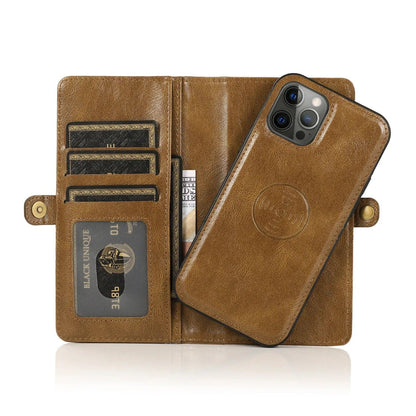 Flip Leather Wallet Case For iPhone 12 11 Pro Max Detachable Magnetic Leather Cover for iPhone 11 12 Pro Max X XR XS Max 8 7Plus