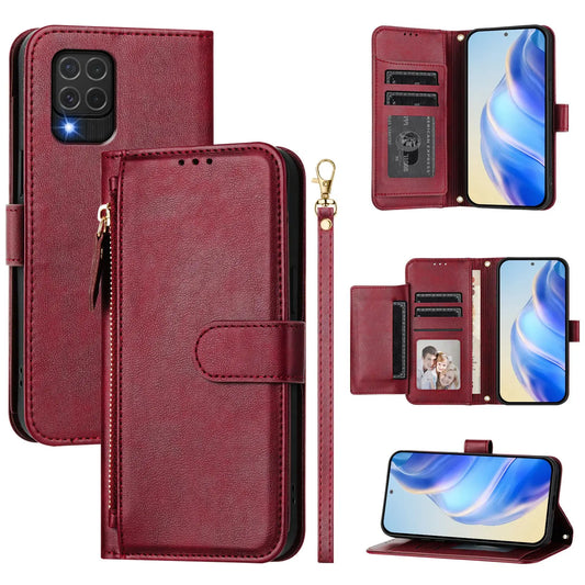 Zipper Leather Phone Wallet Case Book For Samsung Galaxy M62 M56 M55 M54 M53 M52 M36 M35 M34 M33 M32 M15 M12 F16 F06 Flip Cover