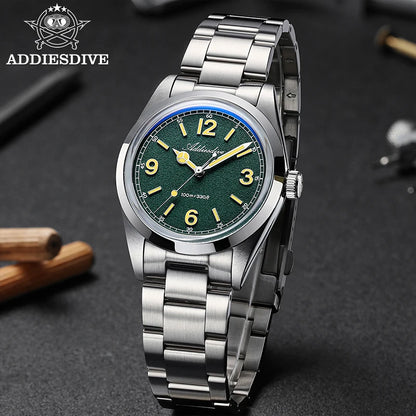 ADDIESDIVE New VH31 Quartz Watches Bubble Glass Retro Elegant WristWatch BGW9/C3 Luminous Waterproof 10Bar Men's Watch AD2518