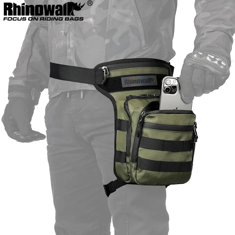 Rhinowalk Motorcycle Waist Bag 3L Leg Bag Thigh Hip Bum Beltleg Fanny Pack Travel Riding Crossbody Multifunctional Shoulder Bag