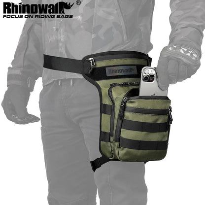 Rhinowalk Motorcycle Waist Bag 3L Leg Bag Thigh Hip Bum Beltleg Fanny Pack Travel Riding Crossbody Multifunctional Shoulder Bag