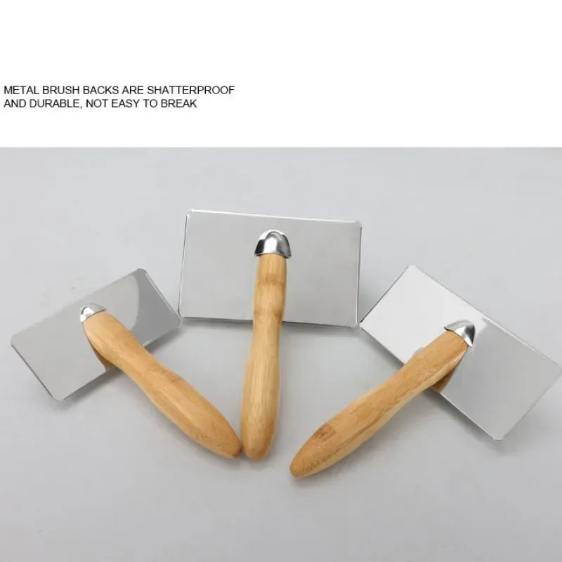 Dog Comb Solid Wood Dog Brush Pet Hair Remover Massage Cat Brush Pet Grooming Stainless Steel Combs for Cats Hair Knot Opening - Urbizia