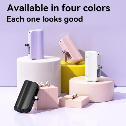 Mini Capsule Power Bank 5000mAh 20W Fast Charging Portable